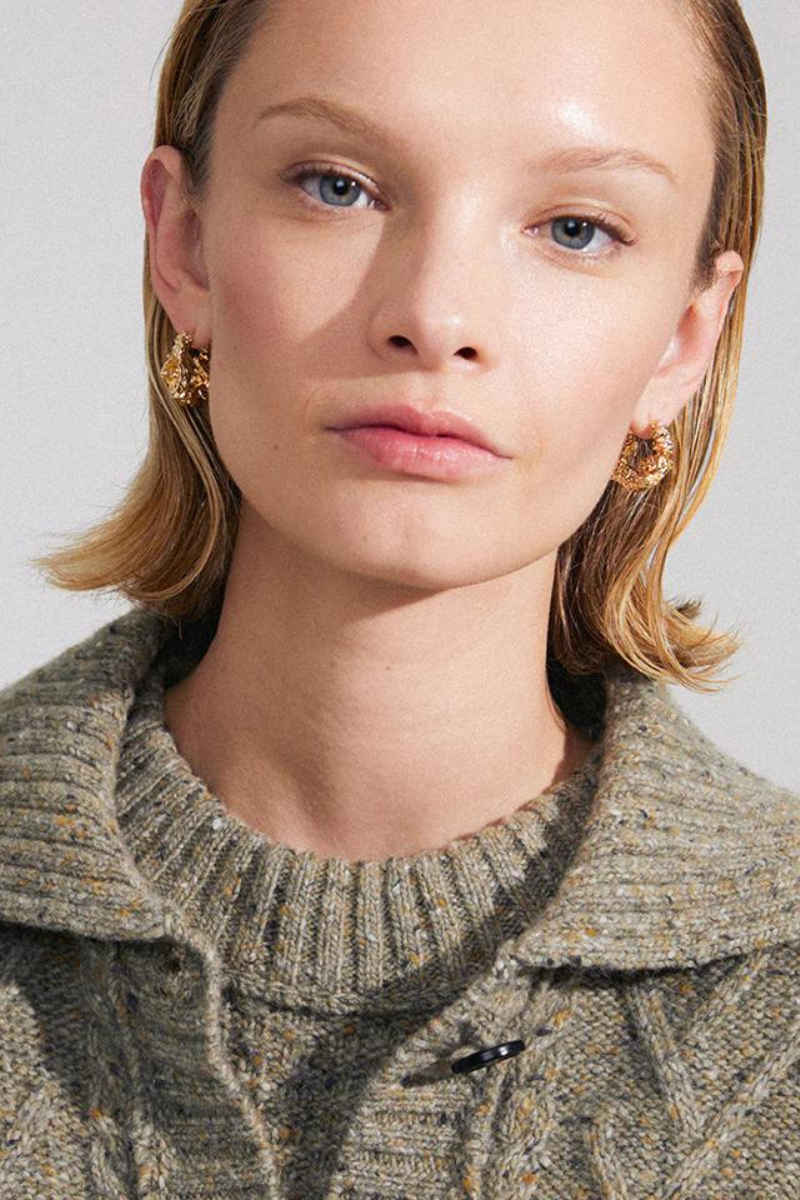ACT GOLD PLATED HOOP EARRINGS