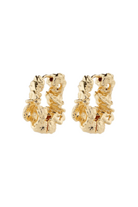 ACT GOLD PLATED HOOP EARRINGS