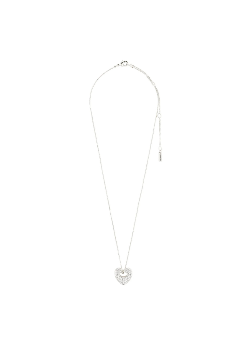 DUNE SILVER PLATED HEART NECKLACE