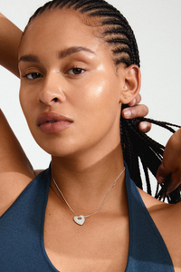DUNE SILVER PLATED HEART NECKLACE