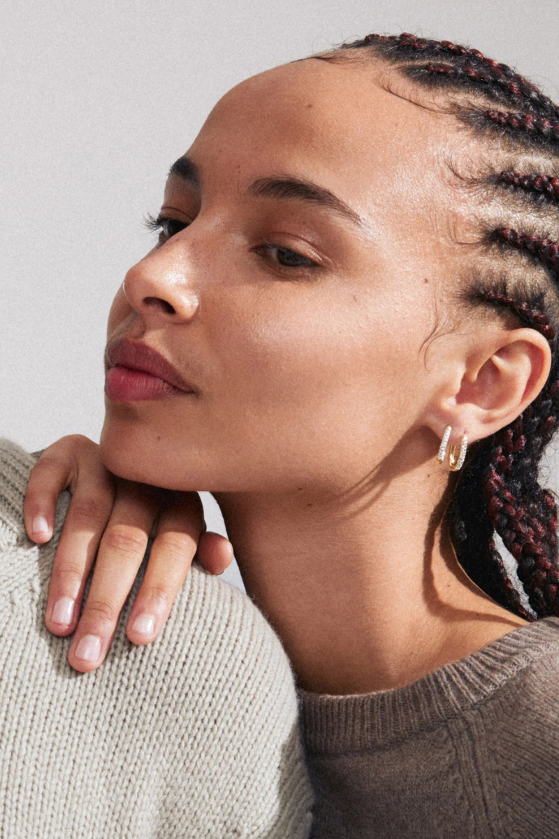 AMIRI SILVER PLATED EARRINGS