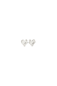 RYAN HEART STUD SILVER PLATED EARRINGS