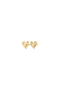 RYAN HEART STUD GOLD PLATED EARRINGS