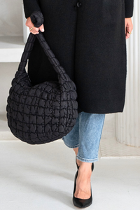 LARGE QUILTED BAG-BK