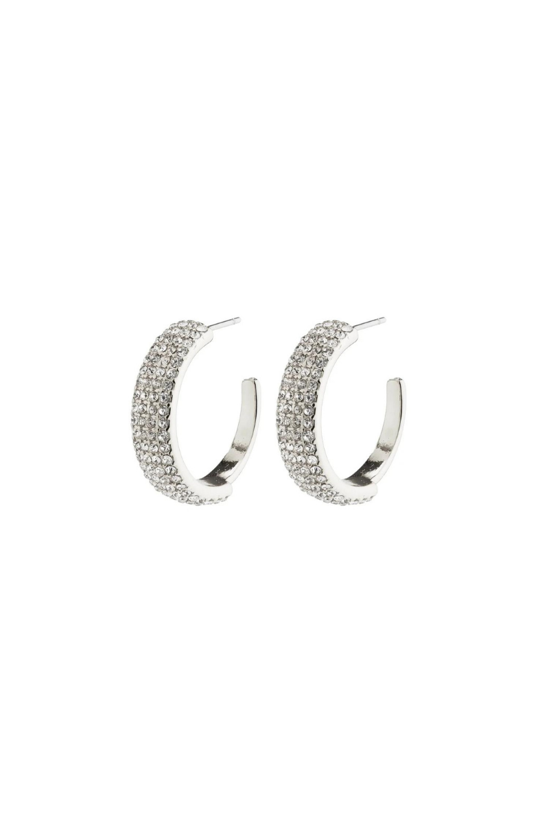 ASPEN CRYSTAL SILVER PLATED EARRINGS