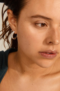 ASPEN CRYSTAL SILVER PLATED EARRINGS