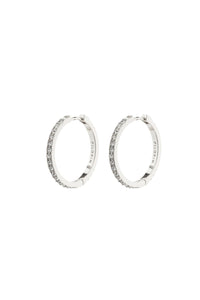EBNA LARGE SILVER PLATED EARRINGS