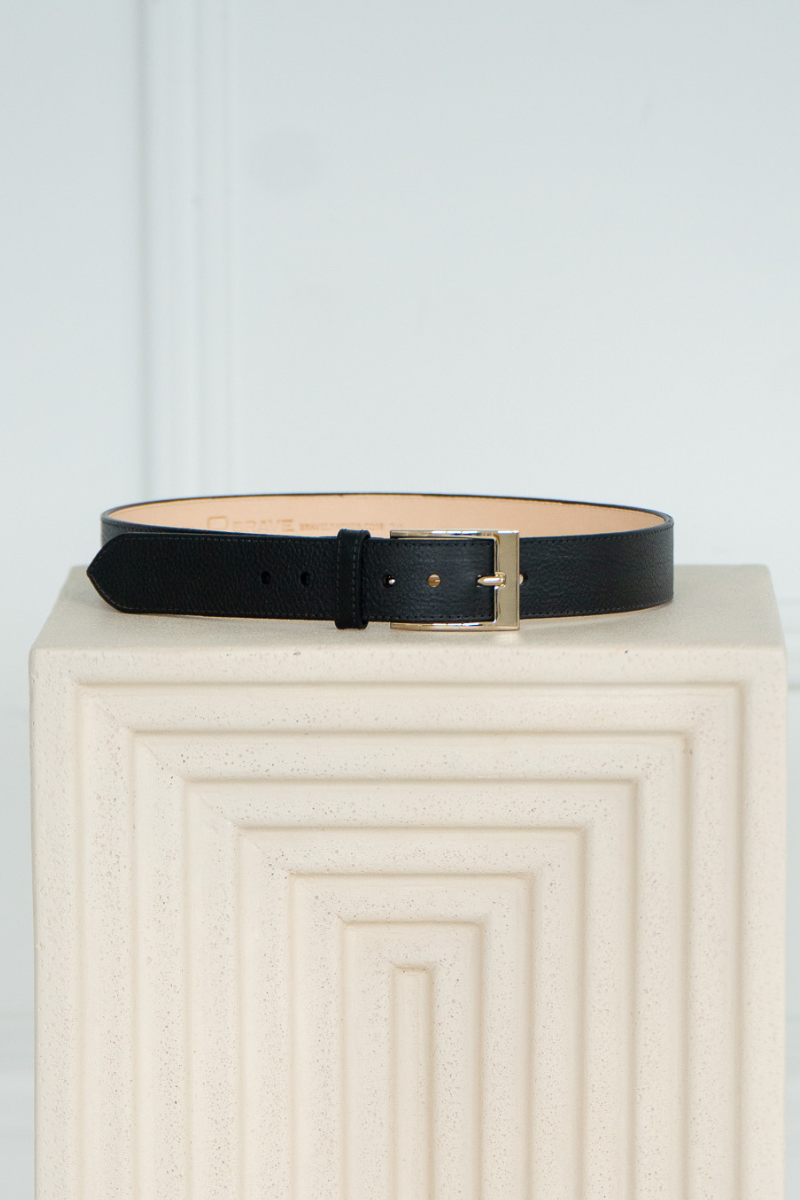 BIRGET LEATHER BELT-BK