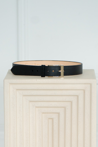 BIRGET LEATHER BELT-BK