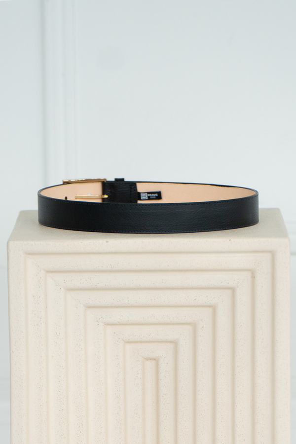 BIRGET LEATHER BELT-BK