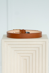 BIRGET LEATHER BELT-TA