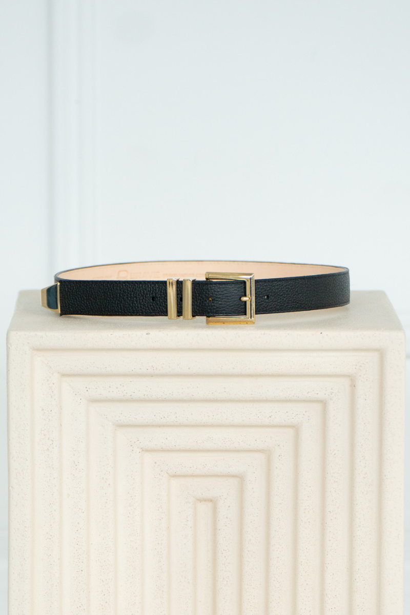 MINA LEATHER BELT-BK