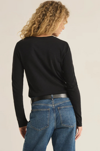 MODERN SLUB LONG SLEEVE TEE-BK