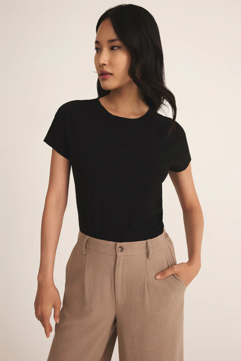 MODERN SLUB TEE-BK