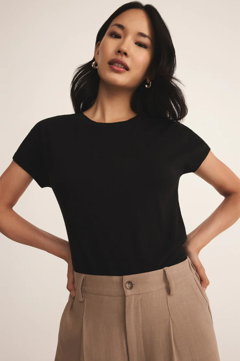 MODERN SLUB TEE-BK