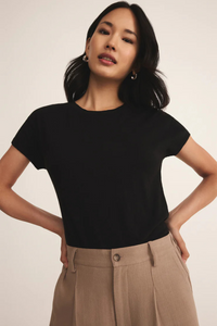 MODERN SLUB TEE-BK