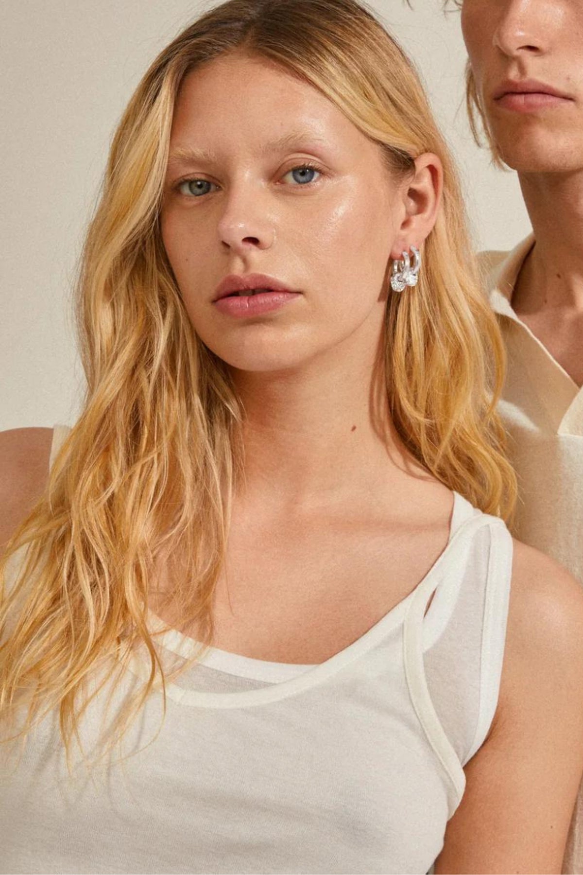 SUN SILVER PLATED EARRINGS