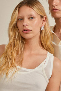 SUN SILVER PLATED EARRINGS