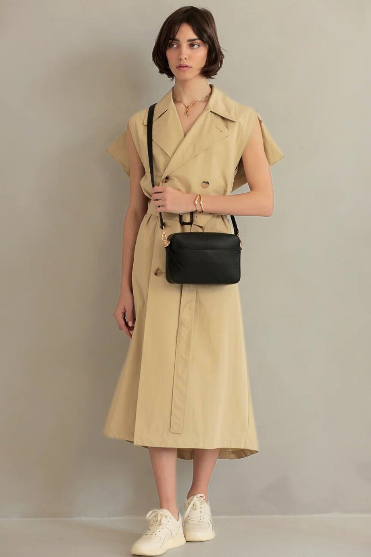 BLOOM PEBBLE BAG-BK