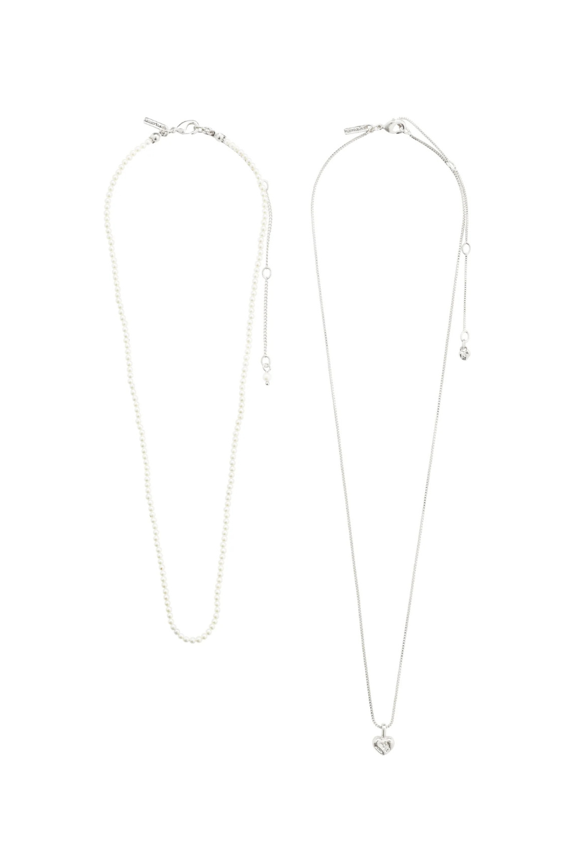 ARLET 2 IN 1 SILVER PLATED NECKLACE