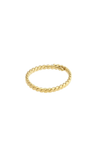 ROPE GOLD PLATED RING