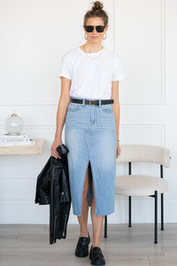 LUMIE DENIM MIDI SKIRT