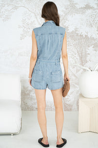 DASH LUXE SOFT DENIM ROMPER