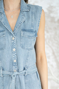 DASH LUXE SOFT DENIM ROMPER