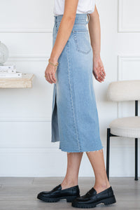 LUMIE DENIM MIDI SKIRT