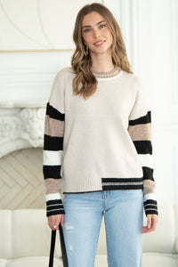 REED ARM STRIPE SWEATER