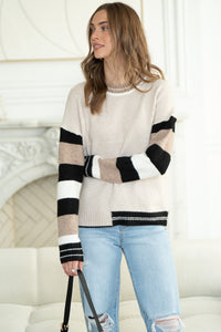 REED ARM STRIPE SWEATER