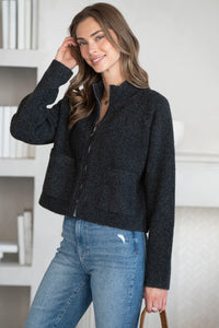 READY OR NOT SWEATER CROPPED SWEATER JACKET