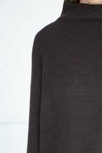 ROWYN RIBBED MOCKNECK SWEATER-BR