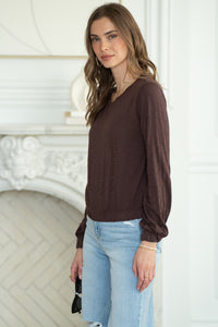 NEO ELASTIC HEM L/S TEE-BR