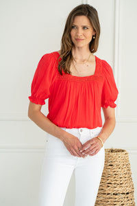 FAWN SQUARE NECK BLOUSE-CO