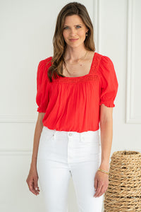 FAWN SQUARE NECK BLOUSE-CO
