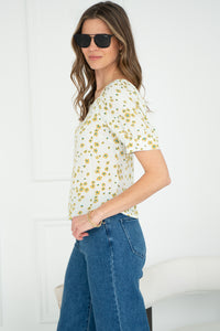 DAPHNE FLORAL TOP-CR