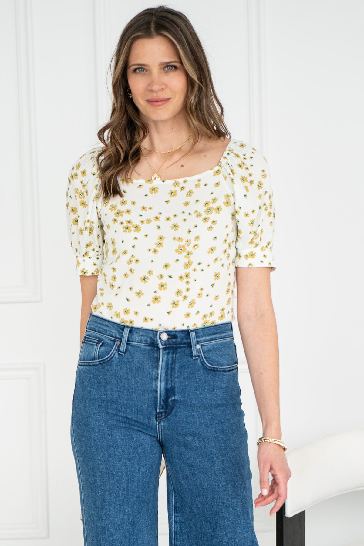 DAPHNE FLORAL TOP-CR