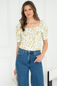 DAPHNE FLORAL TOP-CR