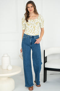 DAPHNE FLORAL TOP-CR