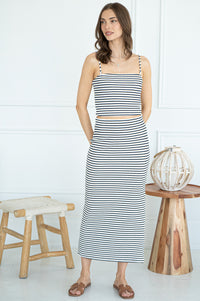 CAFFARI STRIPE STRETCH TOP