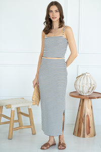 CAFFARI STRIPE STRETCH TOP