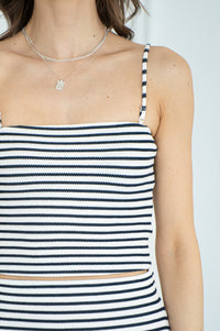 CAFFARI STRIPE STRETCH TOP