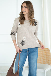 FLORAL SWEATER-BR