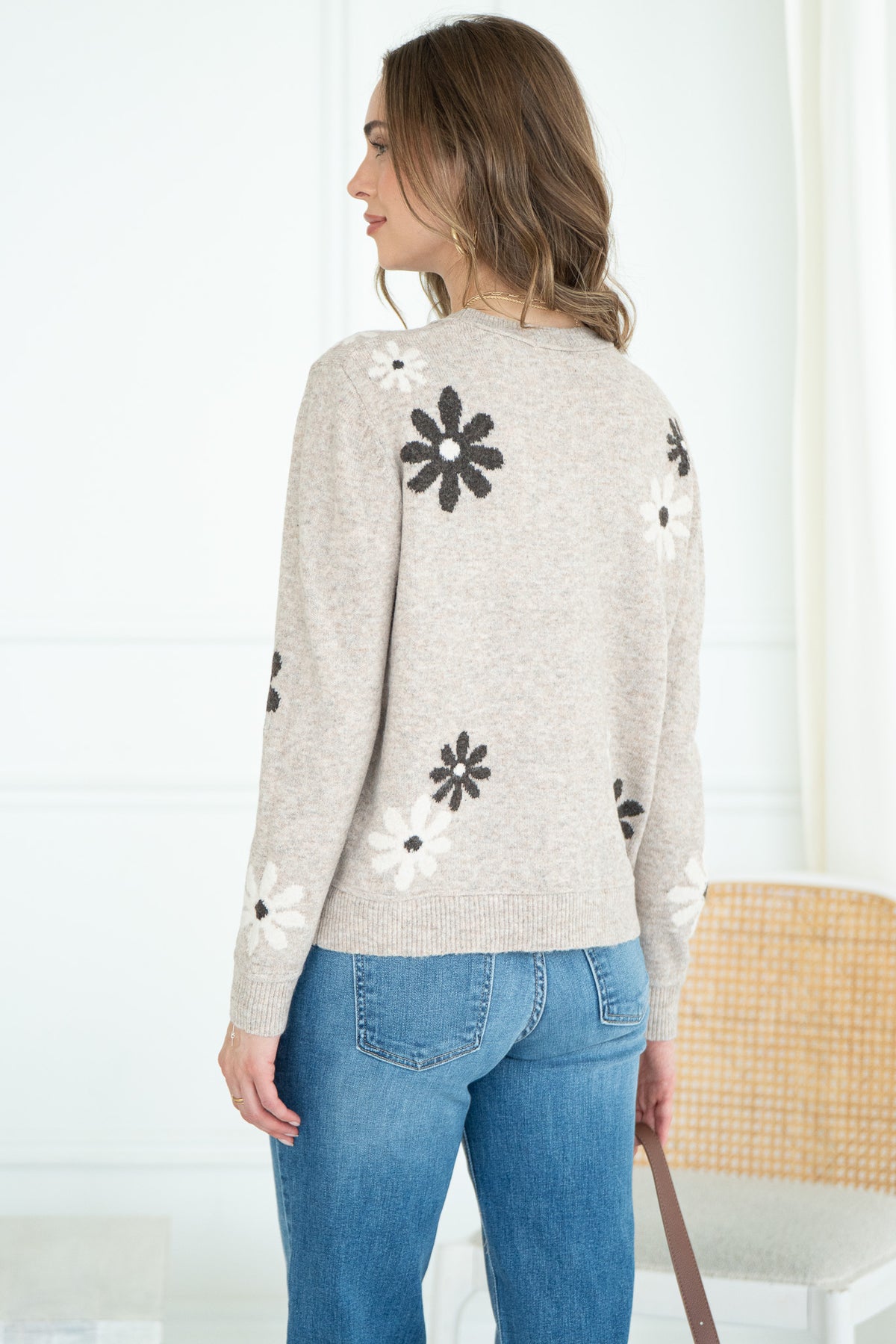FLORAL SWEATER-BR