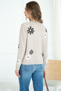 FLORAL SWEATER-BR