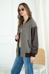 BREEZE ON TWEED BOMBER JACKET