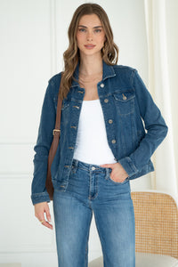 BROOKE DENIM SWEATSHIRT JACKET-BL