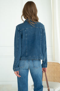 BROOKE DENIM SWEATSHIRT JACKET-BL