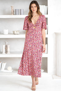 MAVIS DOLCE FLORAL MIDI DRESS
